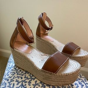 J.Crew platform espadrille sandals with leather strap